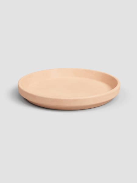 Plato de barro Artevasi beige redondo