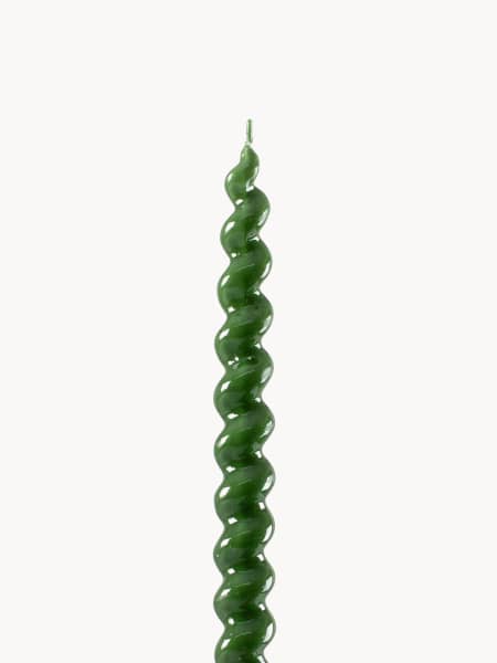 Vela para candelabro Cerabella Espiral 143 verde