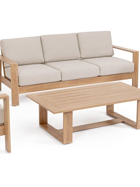 Conjunto de jardín Bizzotto BALTIC de aluminio natural/beige