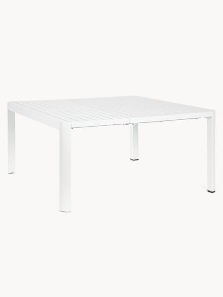 Mesa de comedor exterior Bizzotto KIPLIN cuadrada/rectangular blanca extensible