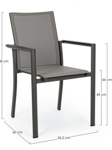 Silla de jardín Bizzotto KONNOR antracita