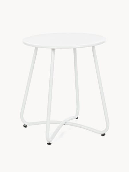 Mesa de jardín auxiliar Bizzotto WISSANT CURVA blanco