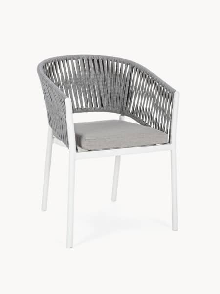 Silla de jardín Bizzotto FLORENCIA blanco con brazos