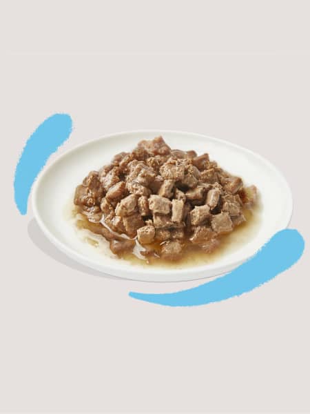 Alimento húmedo para gatitos - Trocitos en salsa de bacalao y pollo Edgard&Cooper