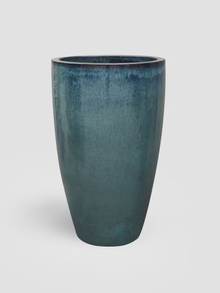 Maceta Fronda esmaltada Glazed verde fugaz (Campana alta)