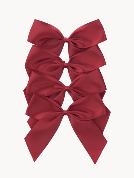 Lazos de Satén rojo (4 unidades)