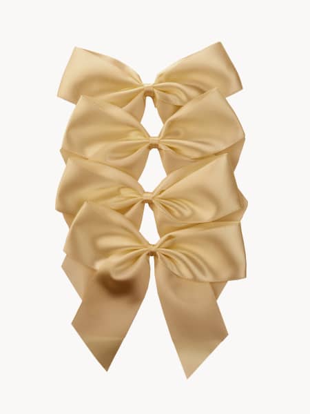 Lazos de Satén dorado (4 unidades)