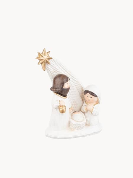 Nacimiento blanco decorativo 12 cm para Belén (surtido)