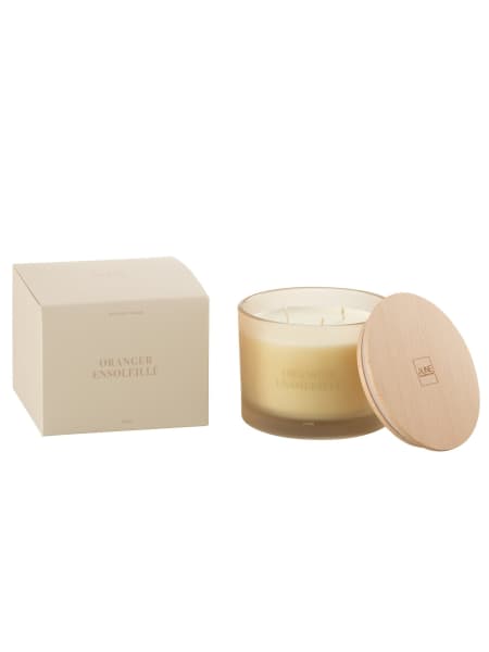 Vela perfumada beige naranja Ø11,5 cm
