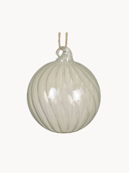 Bola para Árbol de Navidad de Cristal Efecto Vidriado verde/blanco