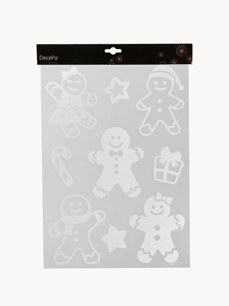 Set 3 Pegatinas Blancas de Navidad (Noel, Copo, Jengibre) Kaemingk