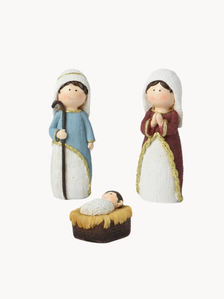 Nacimiento pintado 10 figuras 15,3 cm para Belén