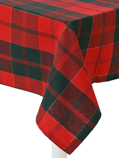 Mantel de Estilo Escocés en rojo y verde