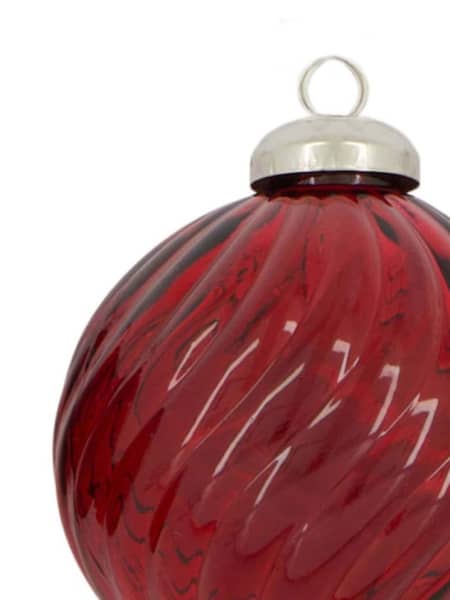 Bola para Árbol de Navidad de Cristal Reciclado rojo