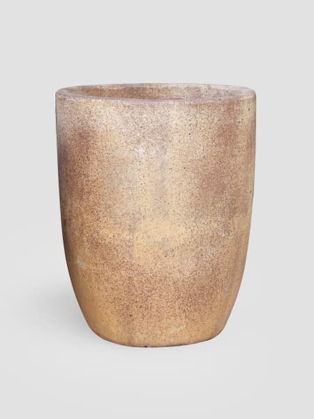Maceta Fronda de gres Ironstone óxido bucólico (Campana alta)