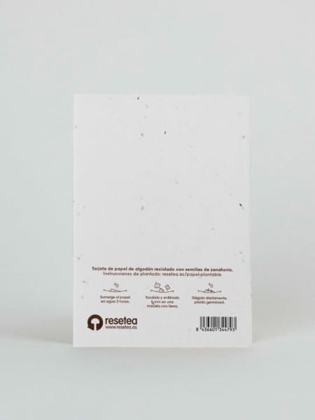 Postal Plantable "Bienvenido, pequeño brote" Resetea