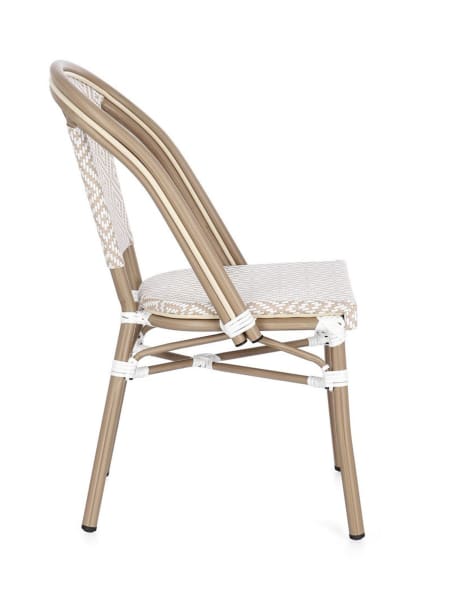 Silla de jardín Bizzotto SILVEIRA beige/blanco
