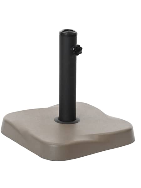 Soporte para Sombrilla universal de hormigón crema cuadrado 15 Kg KSD