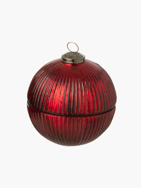 Vela perfumada adorno navideño roja Ø12,5 cm (surtido)
