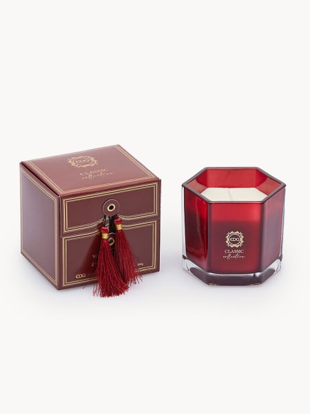 Vela perfumada clásica roja Ø8,5 cm