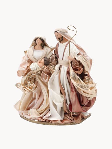 Nacimiento con base marfil y dorado 25 cm para Belén