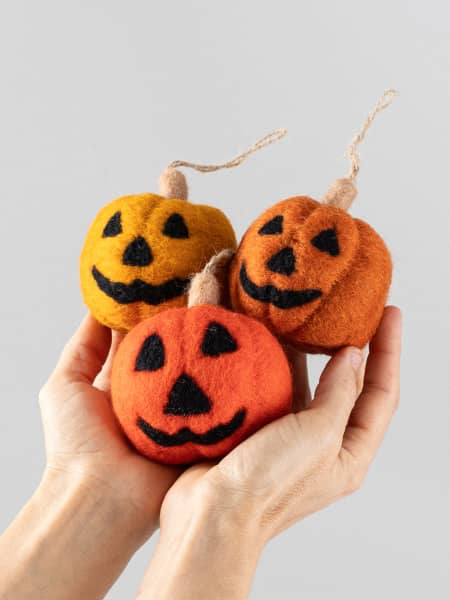 Adorno Colgante Calabaza de Fieltro - Especial Halloween