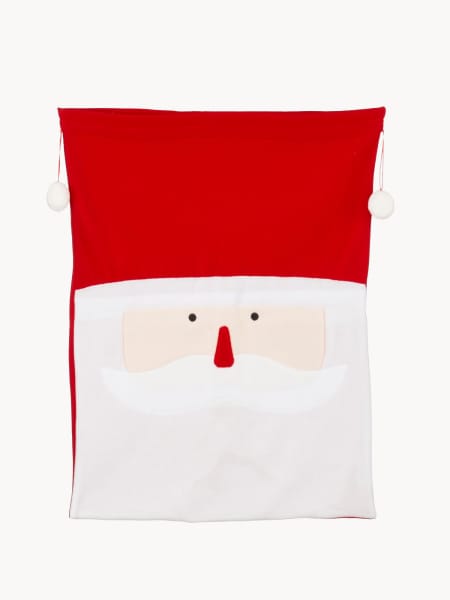 Bolsa de Papá Noel (Santa) Roja/Blanca, 2 Unidades (50x70 cm)