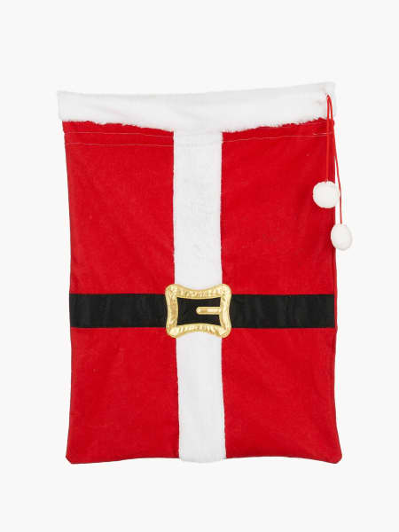 Bolsa de Papá Noel (Santa) Roja/Blanca, 2 Unidades (50x70 cm)