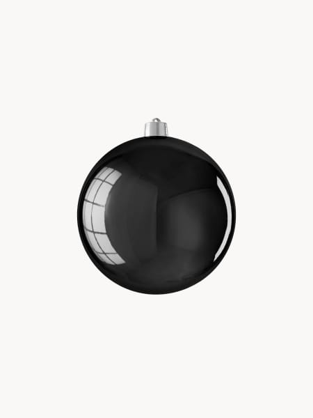 Bola de Navidad Negra con Brillo (Ø20 cm)