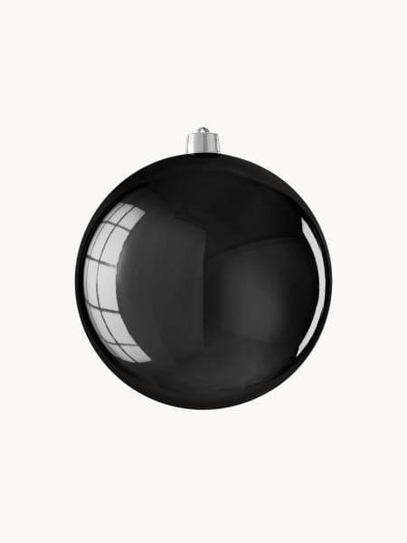 Bola de Navidad Negra con Brillo (Ø25 cm)