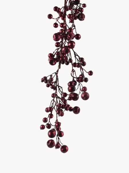 Guirnalda artificial de Navidad de bayas marrones 130 cm