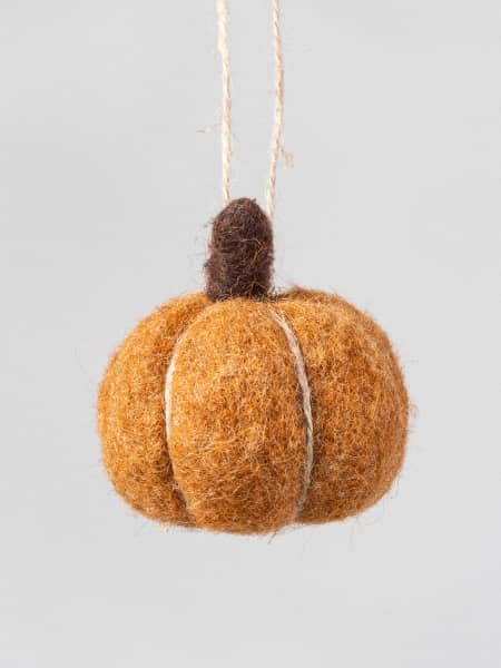 Adorno Colgante Calabaza de Fieltro con cuerda