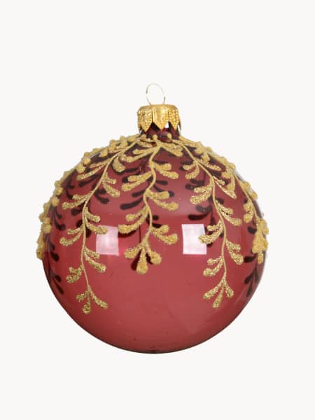 Colgante Bola de Cristal con Ramas Marrón, Diámetro 8 cm