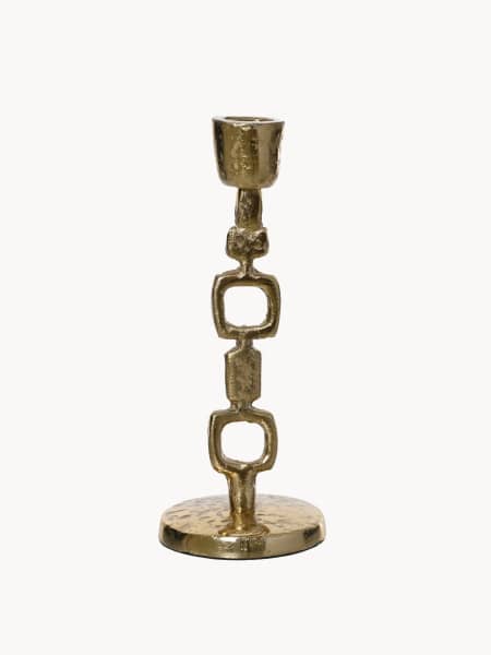 Candelabro cadena dorado aluminio 20 cm