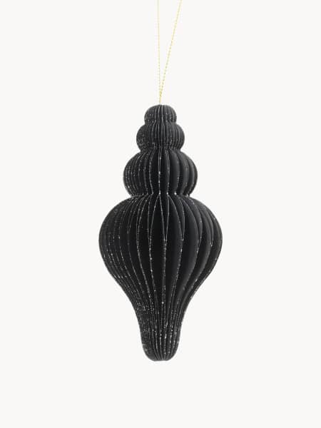 Colgante de Origami Figura Negra de papel Ø5,5cm