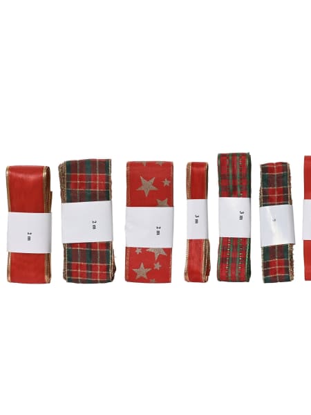 Lazo Navideño Surtido Tonos Rojo, Dorado y Verde