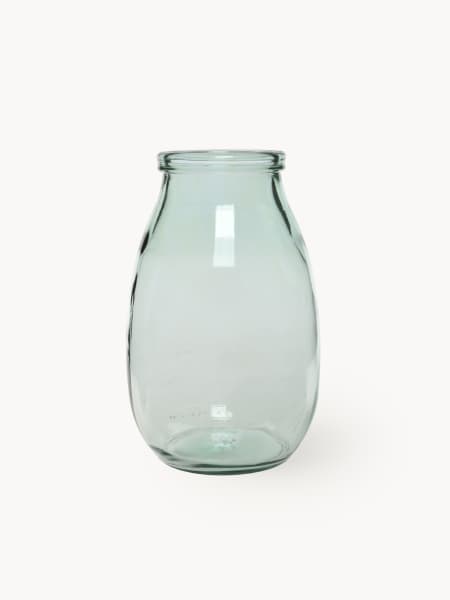 Jarrón Tarro de Cristal Reciclado Transparente Decoris Ø18x28 cm