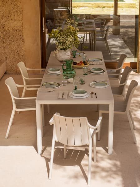 Silla de jardín Nardi TIBERINA beige con brazos