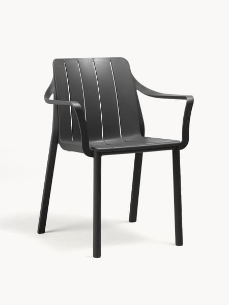Silla de jardín Nardi TIBERINA antracita con brazos