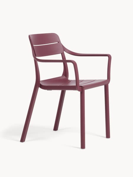 Silla de jardín Nardi CASSIA borgogna con brazos