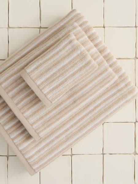 Toalla de manos de jacquard a rayas Ramed