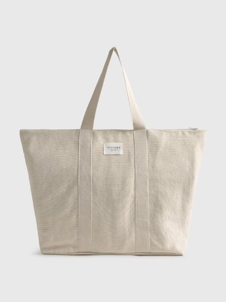 Bolsa de playa de algodón efecto brillo Lurir