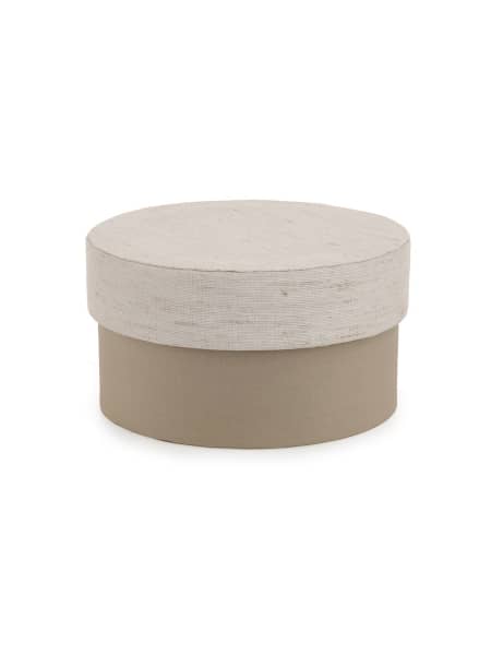 Caja de regalo redonda beige - talla S