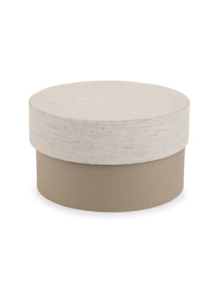 Caja de regalo redonda beige - talla M