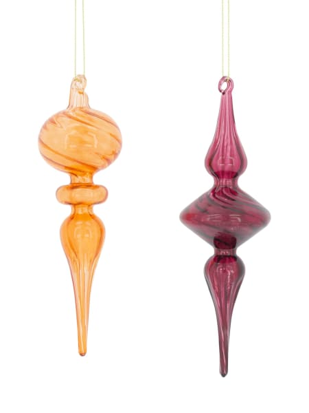 Colgante carámbano de cristal de colores de Navidad