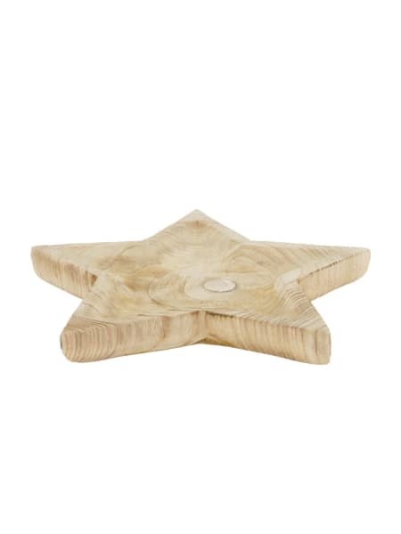 Bandeja de madera con estrella Ø28 cm