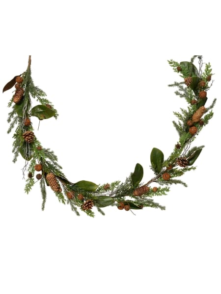 Guirnalda artificial de cascabeles y piñas 180 cm