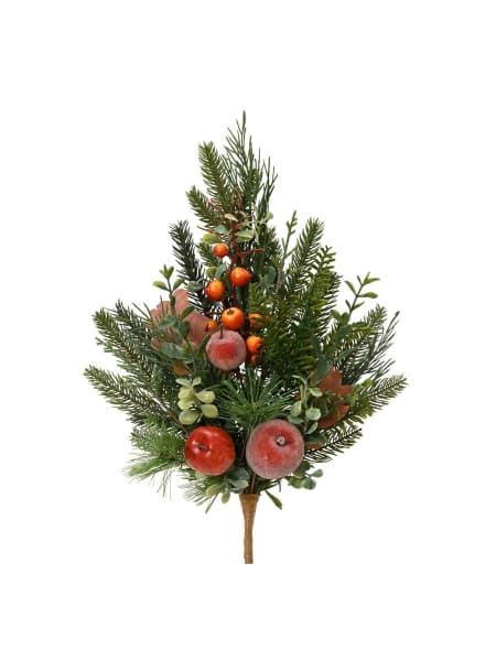 Pick artificial de abeto con manzanas 50 cm