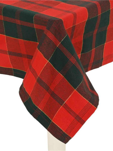 Mantel de cuadros rojo 140×240 cm