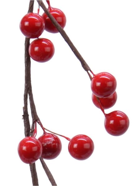 Guirnalda artificial de bayas rojas 130 cm